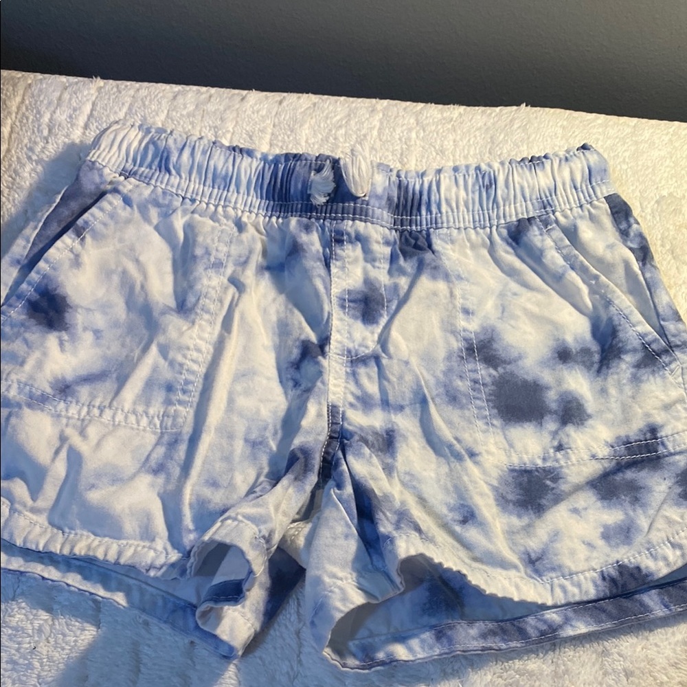 GAP Kids Blue and White tie-dye Shorts
